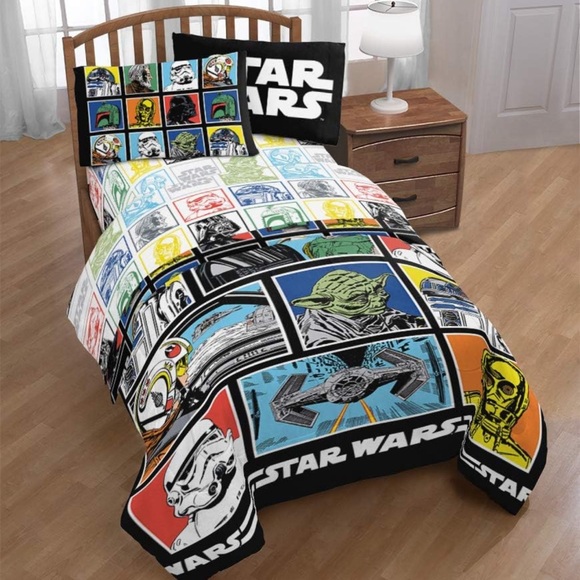 Star Wars Classic 3 Piece Twin Sheet Set & Extra Pillowcase - Picture 8 of 12